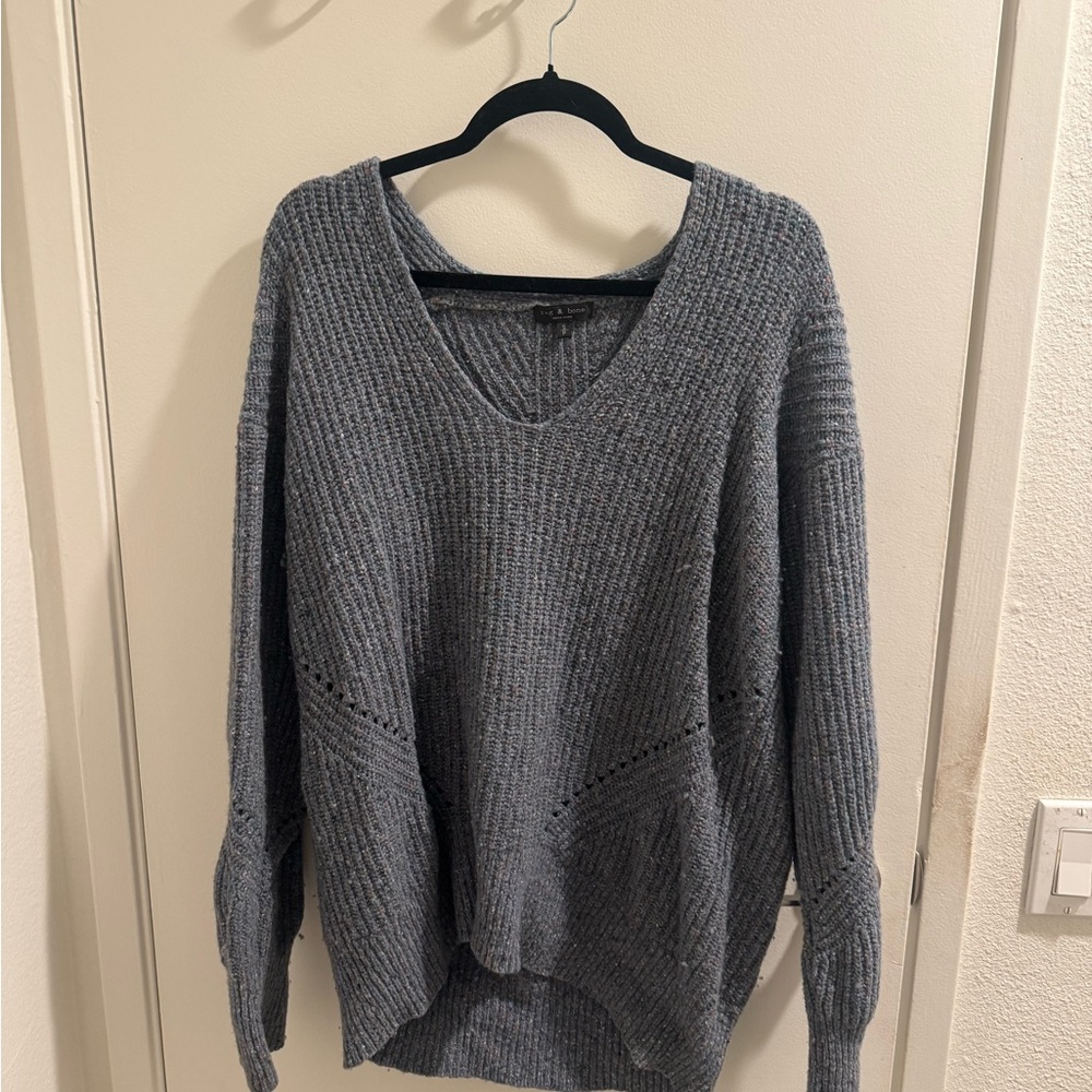 rag & bone Heather Gray V-Neck Sweater